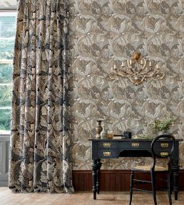 Acanthus Fabric by Morris & Co Charcoal/Grey