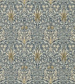 Snakeshead Wallpaper by Morris & Co Indigo/Cumin