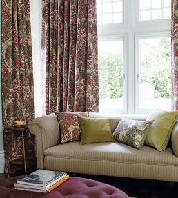Morris Seaweed Fabric by Morris & Co Ink/Woad