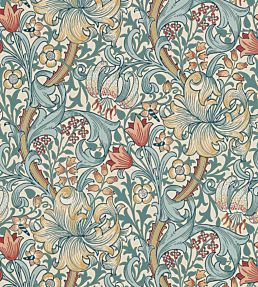 Golden Lily Wallpaper by Morris & Co Slate/Manilla