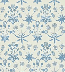 Daisy Wallpaper by Morris & Co Blue/Ivory