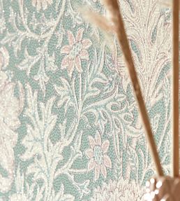 Double Bough Wallpaper by Morris & Co Teal Rose