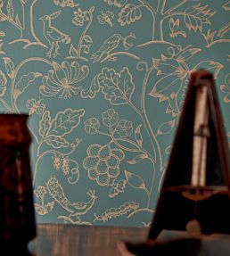 Middlemore Wallpaper by Morris & Co Moss Gold