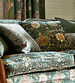 Montreal Velvet Fabric by Morris & Co Forest/Teal