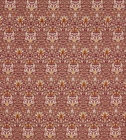 Snakeshead Velvet Fabric by Morris & Co Crimson/Saffron
