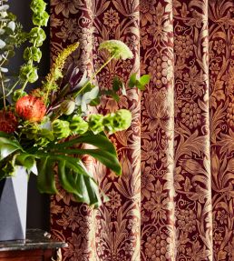 Sunflower Velvet Fabric by Morris & Co Saffron/Vellum