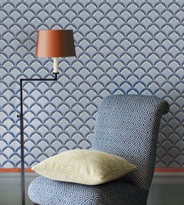 Mount Temple Small Wallpaper by GP & J Baker Blue