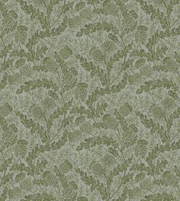 Mulberry Thistle Wallpaper by Mulberry Home Green/Teal