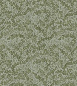 Mulberry Thistle Wallpaper by Mulberry Home Green/Teal