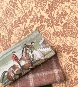 Mulberry Thistle Wallpaper by Mulberry Home Green/Teal