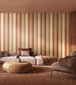 Multi Stripe Wallpaper by Ohpopsi Turquoise
