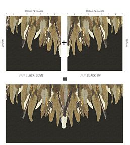 Bejewelled Feather Mural by Eijffinger 407