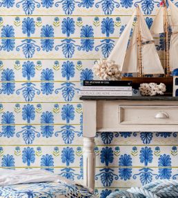 Mykonos Villa Wallpaper by MINDTHEGAP Taupe