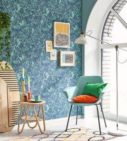 Napa Valley Wallpaper by Casadeco Bleu Vintage
