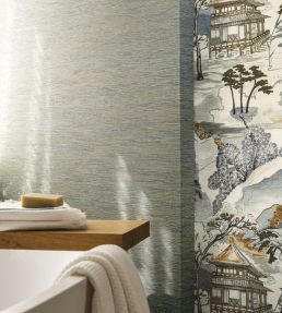 Nara Wallpaper by Casamance Noir / Mordore