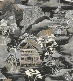 Nara Wallpaper by Casamance Noir / Mordore