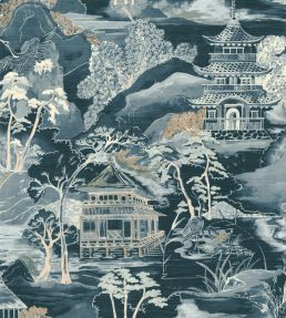 Nara Wallpaper by Casamance Petrole