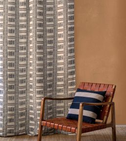Naxos Fabric by Threads Ivory/Charcoal