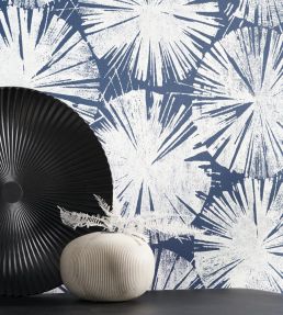 Nenuphar Wallpaper by Casadeco Bleu Indigo