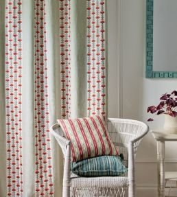 Neora Fabric by Jane Churchill Pink/Green