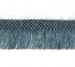 Neva 30mm Mohair Cut Fringe Trimming by Houles Ardoise