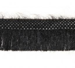 Neva 30mm Mohair Cut Fringe Trimming by Houles Charbon
