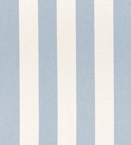 Newport Stripe Fabric by Thibaut Navy and Linen