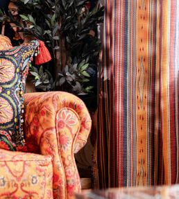 Neyshabour Fabric by MINDTHEGAP Red Blue