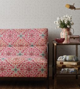 La Moulade Fabric by Nina Campbell Coral/Pink