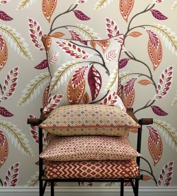 Solitaire Fabric by Nina Campbell Taupe/Ivory