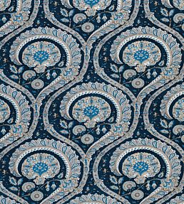 Les Indiennes Fabric by Nina Campbell Blue