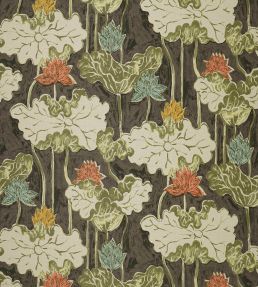 Ninfea Mania Fabric by Jim Thompson No.9 Chocolate