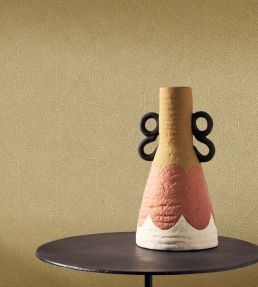 Nola Wallpaper by Casadeco Jaune Curry
