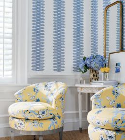 Nola Stripe Wallpaper by Thibaut Black