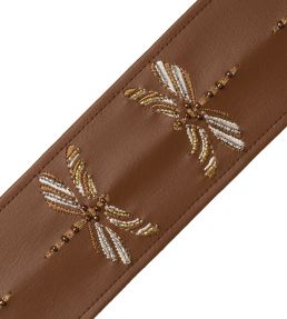 Nymph Beaded Border Trimming by Samuel & Sons Chestnut