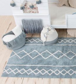Oasis Natural Rug by Lorena Canals Vintage-Blue