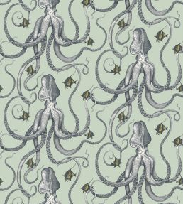 Octopoda Grand Wallpaper by Josephine Munsey Radmoor Blue