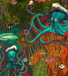 Octopus Wallpaper by Brand McKenzie Flaming Olive
