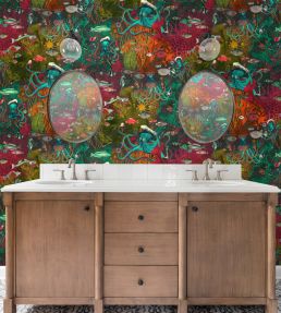 Octopus Wallpaper by Brand McKenzie Flaming Olive