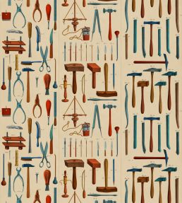 Old Tools Wallpaper by MINDTHEGAP Taupe