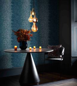 Ombre Wallpaper by Clarke & Clarke Denim