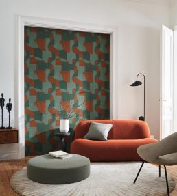 Op'art Wallpaper by Casadeco Gris / Noir