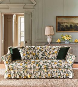 Orange Grove Fabric by James Hare Lemon and Lime
