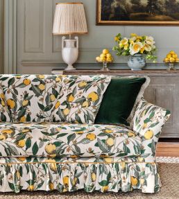 Orange Grove Fabric by James Hare Lemon and Lime