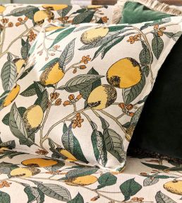 Orange Grove Fabric by James Hare Lemon and Lime