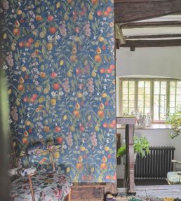 Orchard Fruits Wallpaper by Designers Guild Indigo