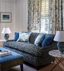 Orford Fabric by Nina Campbell Blue/Emerald
