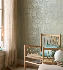 Origami Wallpaper by Eijffinger Green/Silver