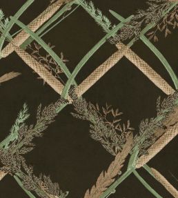 Ornamental Reed Wallpaper by MINDTHEGAP Anthracite