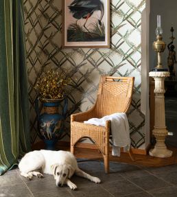 Ornamental Reed Wallpaper by MINDTHEGAP Anthracite